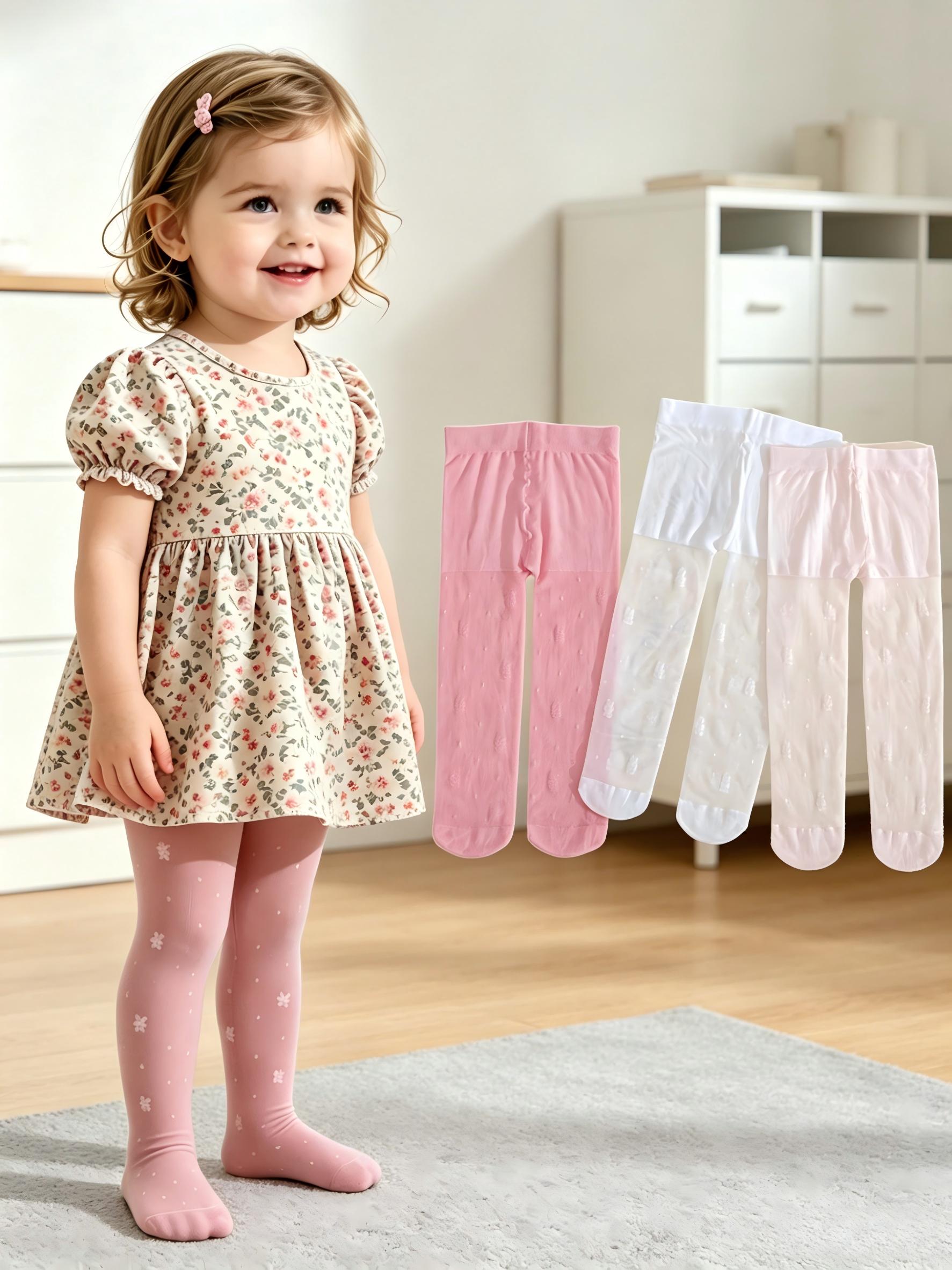 Summer Clothing Baby Girl - 3Pack Peuter Meisjes Kousen met bloemenprint