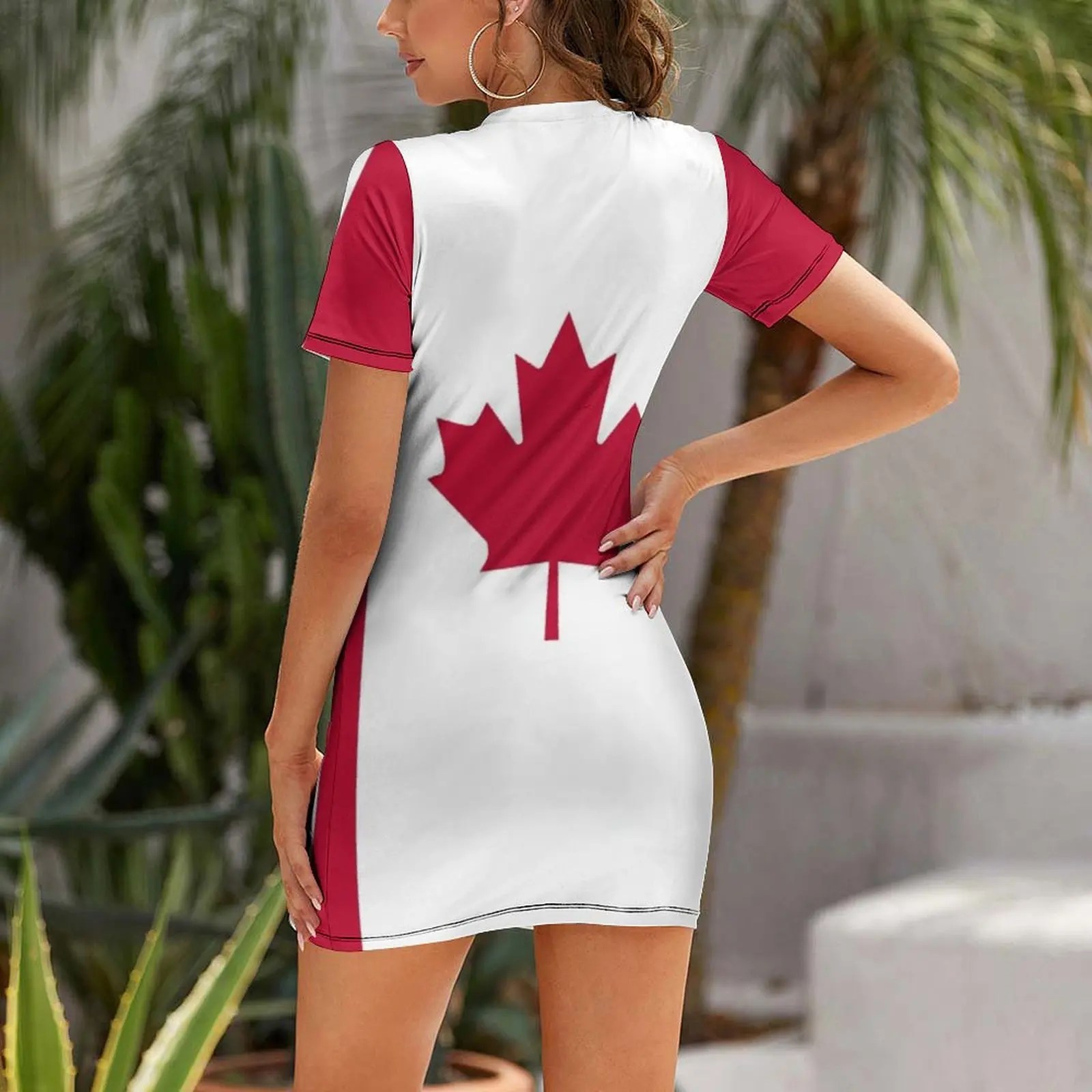 Vlag van Canada Jurk met korte - Summer Clothing Women Canada recensie en prijs