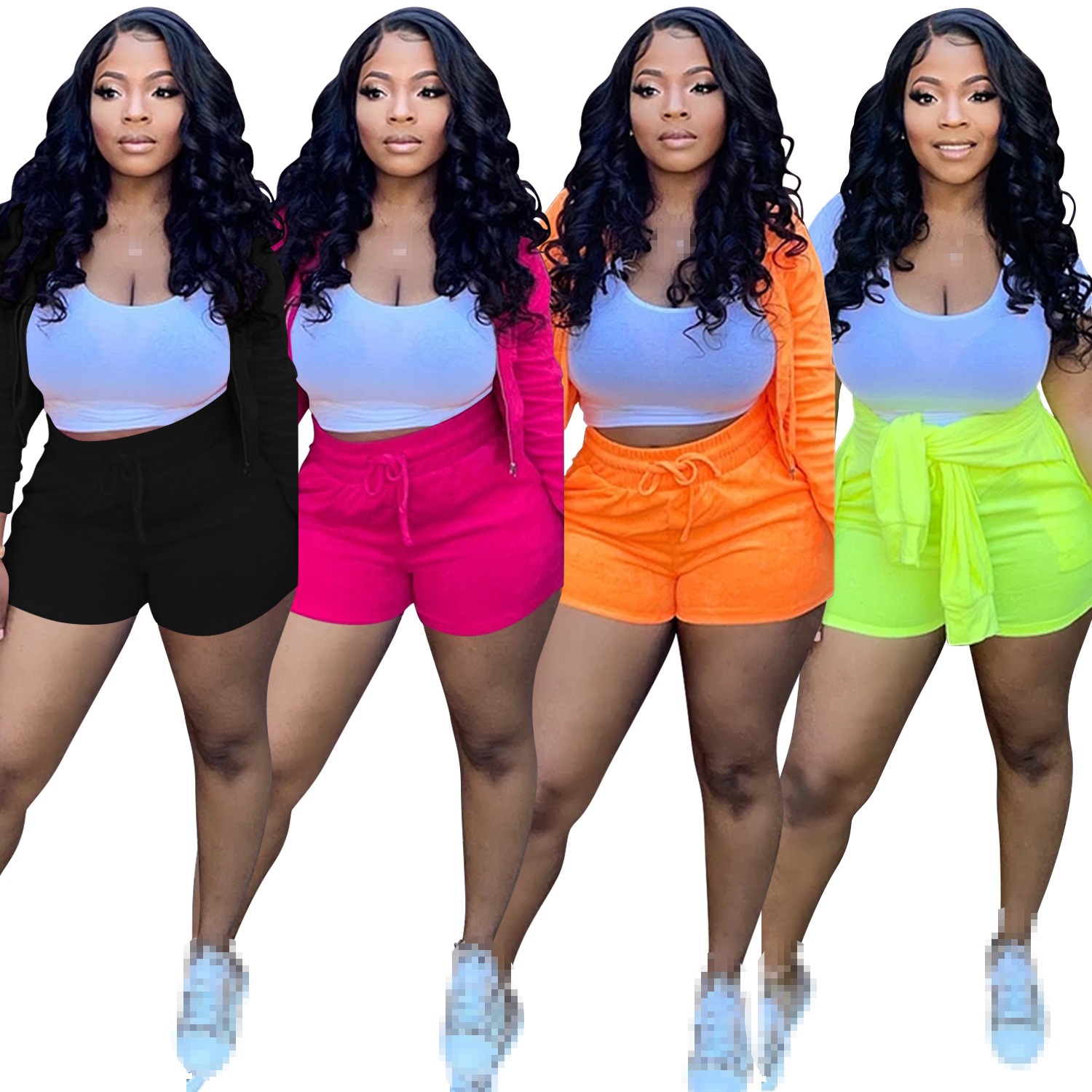 Shorts Sets 3 Stuk Set Vrouwen - Summer Clothing Wholesale recensie en prijs